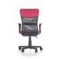 Scaun ergonomic pentru copii, de birou, pivotant, inaltime 81-91cm, baza stabila, functie blocare, textil/mesh, roz/negru