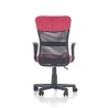 Scaun birou ergonomic pentru copii Halmar Timmy, inaltime reglabila 81-91cm, textil/plasa, roz/negru