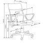 Scaun ergonomic pentru copii, de birou, pivotant, inaltime 81-91cm, baza stabila, functie blocare, textil/mesh, roz/negru