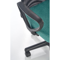 Scaun birou ergonomic pentru copii Halmar Timmy, inaltime reglabila 81-91cm, textil/plasa, verde/negru