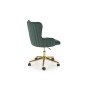 Scaun modern pivotant, Timoteo, reglabil pe inaltime, funcite blocare, baza metalica, catifea verde