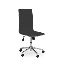 Scaun birou Halmar Tirol, inaltime reglabila 97-107cm, stil clasic, functie blocare, functie balansare, piele, negru