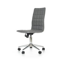 Scaun birou Halmar Tirol, inaltime reglabila 97-107cm, stil clasic, functie blocare, functie balansare, piele, gri