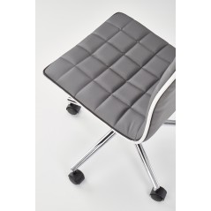 Scaun birou Halmar Tirol, inaltime reglabila 97-107cm, stil clasic, functie blocare, functie balansare, piele, gri