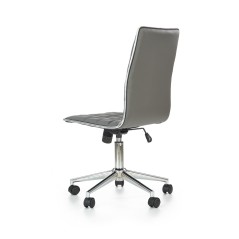 Scaun birou Halmar Tirol, inaltime reglabila 97-107cm, stil clasic, functie blocare, functie balansare, piele, gri