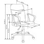 Scaun de birou in stil clasic, Halmar Topic, inaltime reglabila 94-104 cm, baza metal, functie blocare, negru/gri Scaun de birou in stil clasic, Halmar Topic, inaltime reglabila 94-104 cm, baza metal, functie blocare, negru/gri