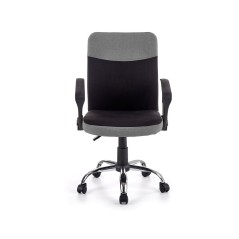 Scaun birou Halmar Topic, inaltime reglabila 94-104cm, stil clasic, baza metal, functie blocare, textil, negru/gri
