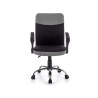 Scaun birou Halmar Topic, inaltime reglabila 94-104cm, stil clasic, baza metal, functie blocare, textil, negru/gri
