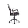 Scaun birou Halmar Topic, inaltime reglabila 94-104cm, stil clasic, baza metal, functie blocare, textil, negru/gri