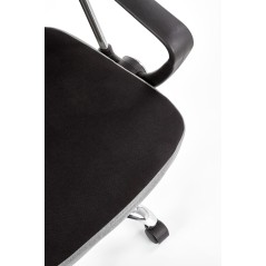 Scaun birou Halmar Topic, inaltime reglabila 94-104cm, stil clasic, baza metal, functie blocare, textil, negru/gri