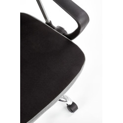 Scaun birou Halmar Topic, inaltime reglabila 94-104cm, stil clasic, baza metal, functie blocare, textil, negru/gri
