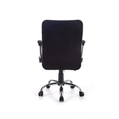 Scaun birou Halmar Topic, inaltime reglabila 94-104cm, stil clasic, baza metal, functie blocare, textil, negru/gri