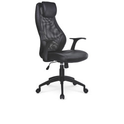 Scaun birou ergonomic Halmar Torino, inaltime reglabila 114-124cm, functie blocare, functie balansare, plasa/piele, negru