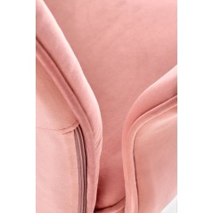 Scaun birou Halmar Tulip, inaltime reglabila 90-100cm, stil glamour, functie blocare, textil, functie balansare, catifea, roz