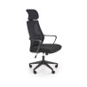 Scaun birou ergonomic Halmar Valdez, inaltime reglabila 116-122cm, tetiera reglabila, plasa/textil, negru