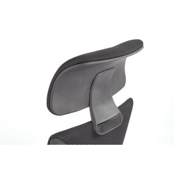 Scaun birou ergonomic Halmar Valdez, inaltime reglabila 116-122cm, tetiera reglabila, plasa/textil, negru