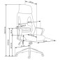Scaun ergonomic de birou, inaltime reglabila 116-122 cm, tetiera reglabila, functie de blocare si balansare, roti cauciucate