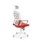 Scaun ergonomic de birou, inaltime 115-121 cm, baza PP, tetiera reglabila, functie blocare, functie balansare, rosu/alb Scaun ergonomic de birou, inaltime 115-121 cm, baza PP, tetiera reglabila, functie blocare, functie balansare, rosu/alb