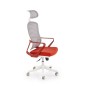 Scaun ergonomic de birou, inaltime 115-121 cm, baza PP, tetiera reglabila, functie blocare, functie balansare, rosu/alb Scaun ergonomic de birou, inaltime 115-121 cm, baza PP, tetiera reglabila, functie blocare, functie balansare, rosu/alb