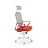 Scaun birou ergonomic Halmar Vesuvio 2, inaltime reglabila 115-121cm, tetiera reglabila, plasa/textil, rosu/alb