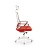 Scaun birou ergonomic Halmar Vesuvio 2, inaltime reglabila 115-121cm, tetiera reglabila, plasa/textil, rosu/alb