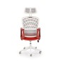 Scaun ergonomic de birou, inaltime 115-121 cm, baza PP, tetiera reglabila, functie blocare, functie balansare, rosu/alb Scaun ergonomic de birou, inaltime 115-121 cm, baza PP, tetiera reglabila, functie blocare, functie balansare, rosu/alb