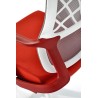 Scaun birou ergonomic Halmar Vesuvio 2, inaltime reglabila 115-121cm, tetiera reglabila, plasa/textil, rosu/alb