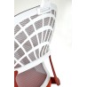 Scaun birou ergonomic Halmar Vesuvio 2, inaltime reglabila 115-121cm, tetiera reglabila, plasa/textil, rosu/alb