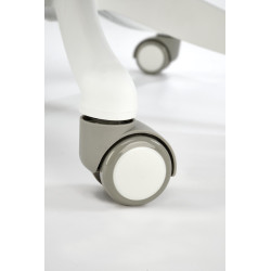 Scaun birou ergonomic Halmar Vesuvio 2, reglabil 115-121cm, stil scandinav, tetiera reglabila, plasa/textil, gri/alb