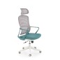 Scaun ergonomic, inaltime reglabil, stil scandinav, baza polipropilena, tetiera reglabila, functie blocare, verde/alb Scaun ergonomic, inaltime reglabil, stil scandinav, baza polipropilena, tetiera reglabila, functie blocare, verde/alb