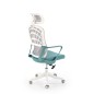 Scaun ergonomic, inaltime reglabil, stil scandinav, baza polipropilena, tetiera reglabila, functie blocare, verde/alb Scaun ergonomic, inaltime reglabil, stil scandinav, baza polipropilena, tetiera reglabila, functie blocare, verde/alb