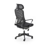 Scaun birou ergonomic Halmar Vesuvio, inaltime reglabila 115-121cm, tetiera reglabila, plasa/textil, negru