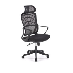 Scaun birou ergonomic Halmar Vesuvio, inaltime reglabila 115-121cm, tetiera reglabila, plasa/textil, negru