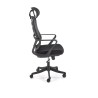 Scaun birou ergonomic Halmar Vesuvio, inaltime reglabila 115-121cm, tetiera reglabila, plasa/textil, negru