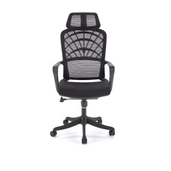 Scaun birou ergonomic Halmar Vesuvio, inaltime reglabila 115-121cm, tetiera reglabila, plasa/textil, negru