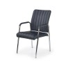 Scaun birou Halmar Vigor, stil modern, baza metal, 53x58x92x46cm, piele, negru