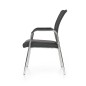 Scaun de birou Halmar Vigor, design modern, baza metalica, 53x58x92x46cm, piele, negru