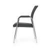 Scaun birou Halmar Vigor, stil modern, baza metal, 53x58x92x46cm, piele, negru