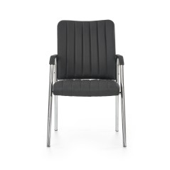 Scaun birou Halmar Vigor, stil modern, baza metal, 53x58x92x46cm, piele, negru