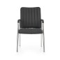 Scaun de birou Halmar Vigor, design modern, baza metalica, 53x58x92x46cm, piele, negru