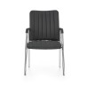 Scaun birou Halmar Vigor, stil modern, baza metal, 53x58x92x46cm, piele, negru