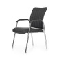 Scaun de birou Halmar Vigor, design modern, baza metalica, 53x58x92x46cm, piele, negru