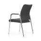 Scaun de birou Halmar Vigor, design modern, baza metalica, 53x58x92x46cm, piele, negru
