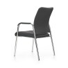 Scaun birou Halmar Vigor, stil modern, baza metal, 53x58x92x46cm, piele, negru