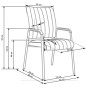 Scaun de birou Halmar Vigor, design modern, baza metalica, 53x58x92x46cm, piele, negru