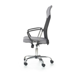 Scaun birou ergonomic Halmar Vire 2, inaltime reglabila 110-120cm, plasa/textil, negru/gri