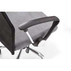 Scaun birou ergonomic Halmar Vire 2, inaltime reglabila 110-120cm, plasa/textil, negru/gri