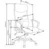 Scaun birou ergonomic Halmar Vire 2, inaltime reglabila 110-120cm, plasa/textil, negru/gri