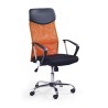 Scaun birou ergonomic Halmar Vire, inaltime reglabila 110-120cm, functie blocare, functie balansare, plasa, negru/portocaliu