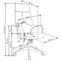 Scaun modern de birou, functie balansare/blocare, baza polipropilena, reglabil pe inaltime, albastru